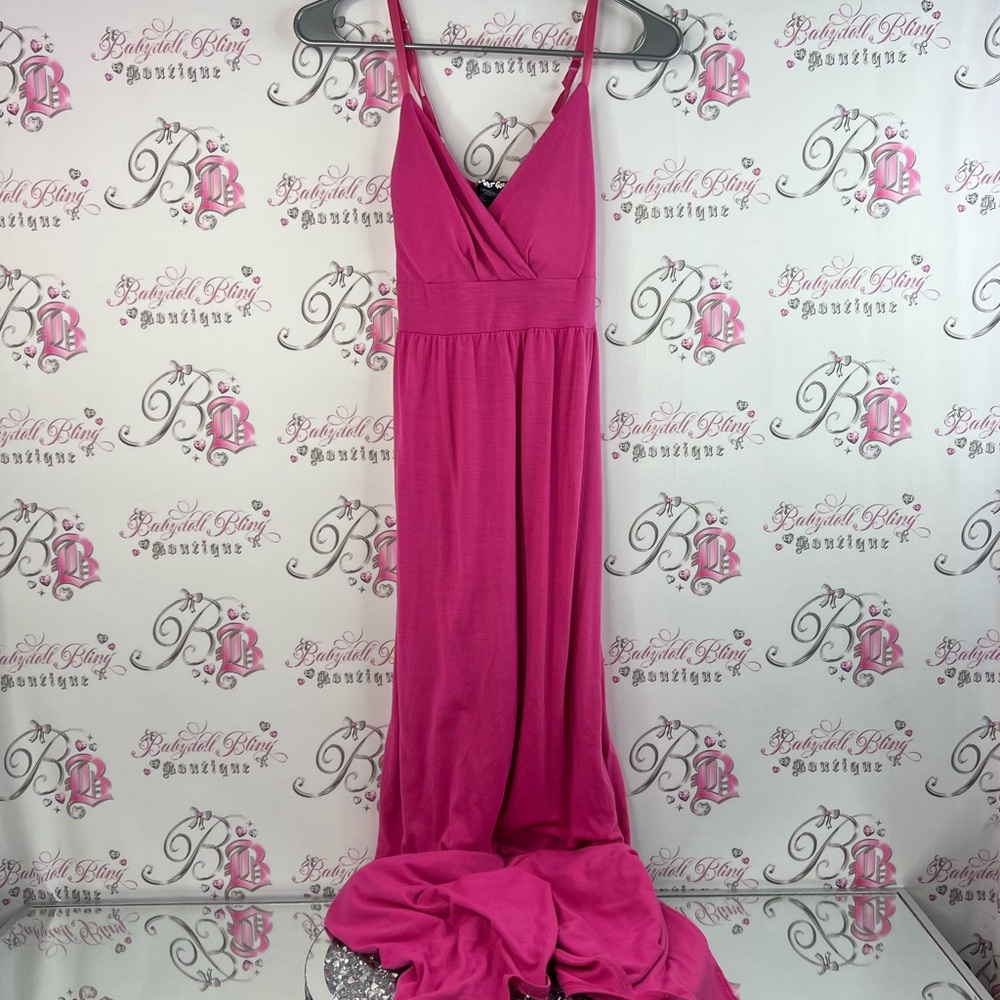 Planet Gold maxi dress long tank style sleeveless Vibrant Pink Maxi Dress
